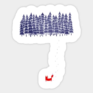 Alone in the forest Sticker